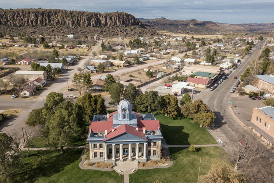 Aerial View of Fort Davis Courthouse